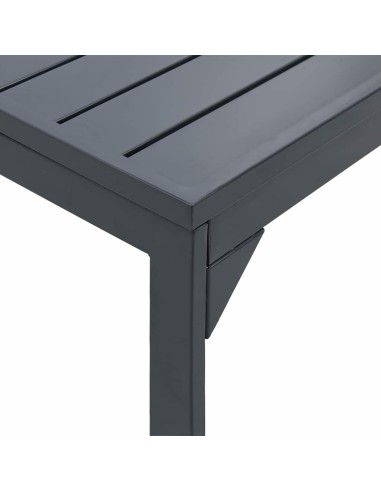 Разтеглена маса Антрацит 180 x 80 x 76 см Стомана