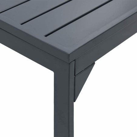 Разтеглена маса Антрацит 180 x 80 x 76 см Стомана