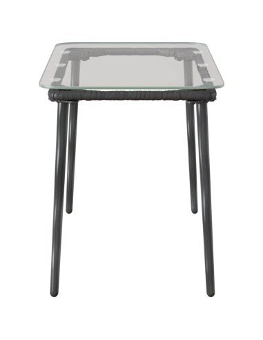 Градинска маса Черно 80 x 40 x 45.5 cm Полиратан