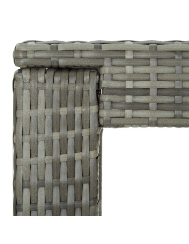 Градинска бар маса, сива, 100x60,5x110,5 см, полиратан
