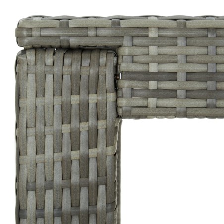 Градинска бар маса, сива, 100x60,5x110,5 см, полиратан