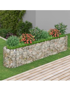 Габион повдигната леха, поцинковано желязо, 260x50x50 cм