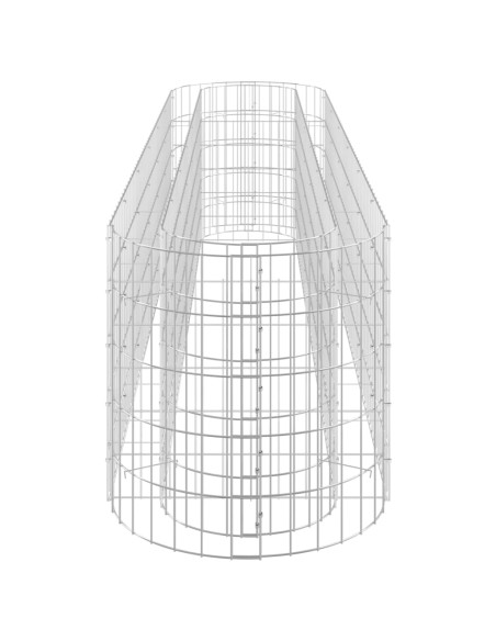 Габион повдигната леха, поцинковано желязо, 260x50x50 cм
