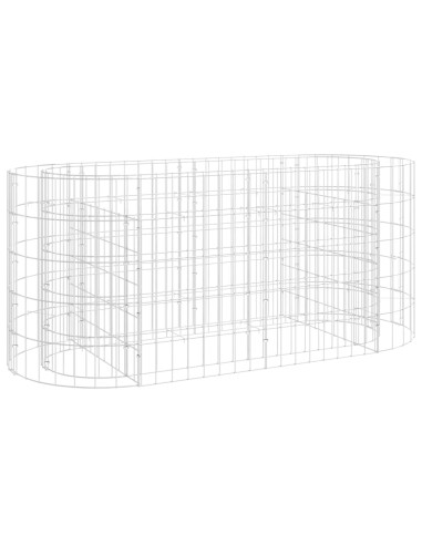 Габион повдигната леха, поцинковано желязо, 120x50x50 cм