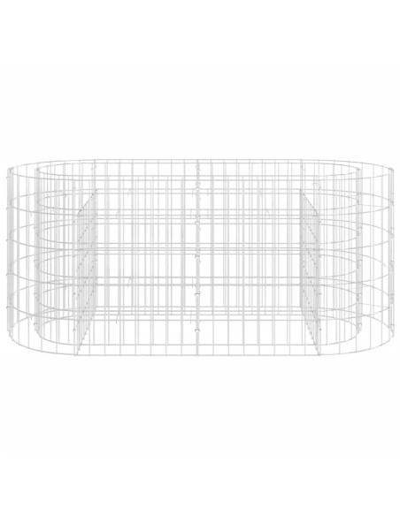 Габион повдигната леха, поцинковано желязо, 120x50x50 cм