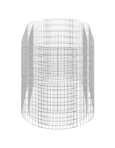 Габион повдигната леха, поцинковано желязо, 200x100x100 cм
