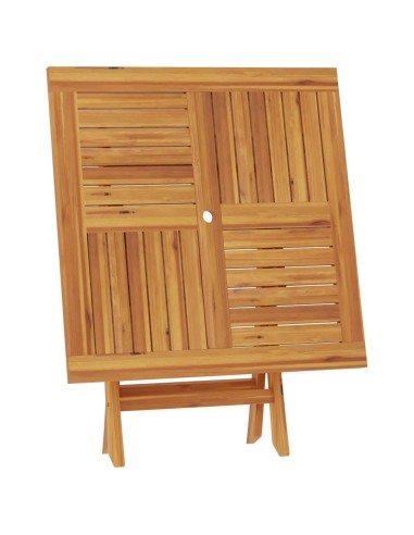 Сгъваема градинска маса 85x85x76 см тиково дърво масив
