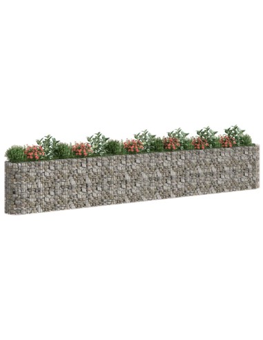 Габион повдигната леха, поцинковано желязо, 610x50x100 cм