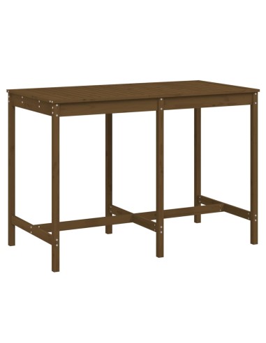 Градинска маса меденокафява 159,5x82,5x110см борово дърво масив