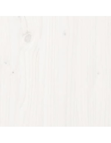 Градинска маса, бяла 121x82,5x45 см, борово дърво масив