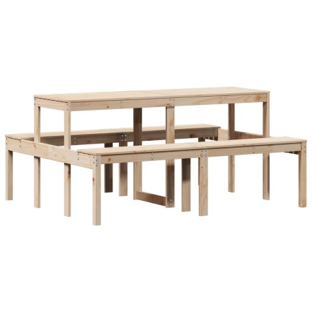 Маса за пикник 160x134x75 см борово дърво масив