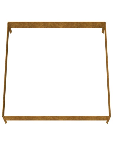 Градинска повдигната леха 100x100x26 см кортенова стомана