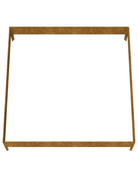 Градинска повдигната леха 100x100x26 см кортенова стомана