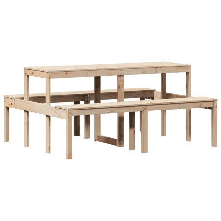 Маса за пикник 160x134x75 см борово дърво масив