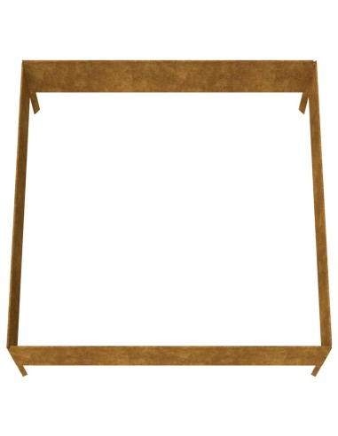 Градинска повдигната леха 100x100x41 см кортенова стомана