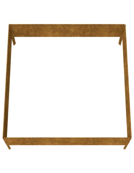 Градинска повдигната леха 100x100x41 см кортенова стомана