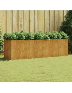Градинска повдигната леха 280x80x80 см кортенова стомана