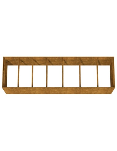 Градинска повдигната леха 280x80x80 см кортенова стомана