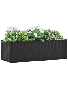 Градинска повдигната леха, самополивна, антрацит, 100x43x33 см