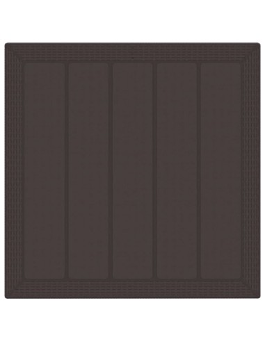 Градинска маса Кафяво 100 x 100 x 73 см полиратан