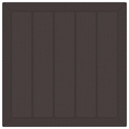 Градинска маса Кафяво 100 x 100 x 73 см полиратан
