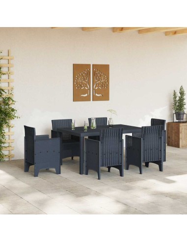 Градинска маса Антрацит 150 x 100 x 73 см полиратан