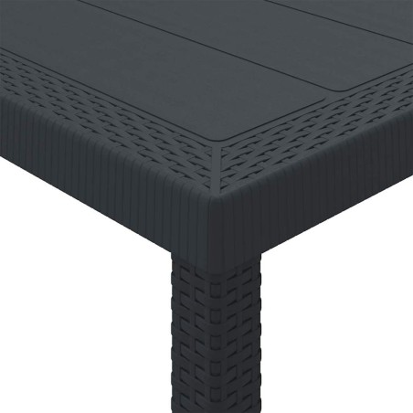 Градинска маса Антрацит 150 x 100 x 73 см полиратан