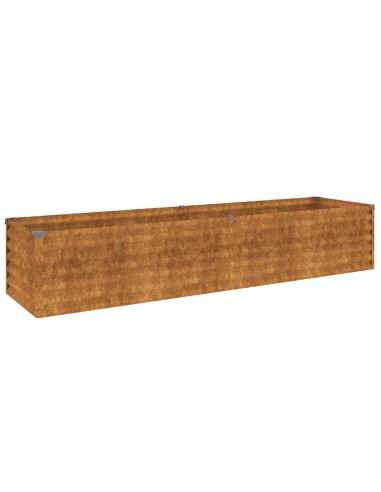 Градинска повдигната леха 194x50x36 см кортенова стомана