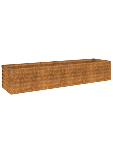 Градинска повдигната леха 194x50x36 см кортенова стомана