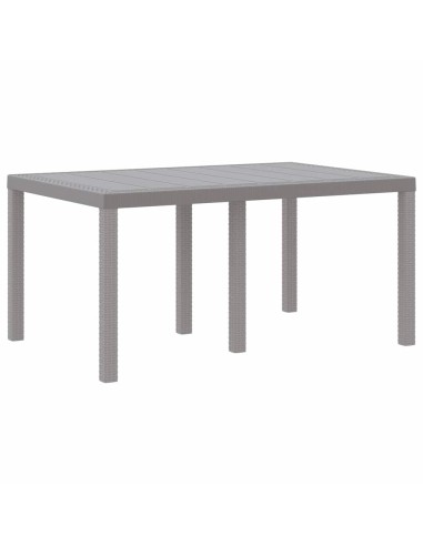 Градинска маса Светлосиво 150 x 100 x 73 см полиратан