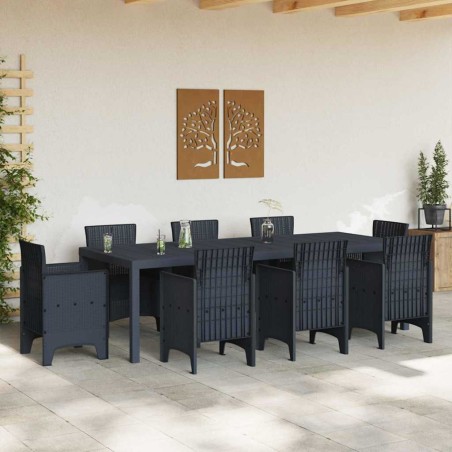 Градинска маса Антрацит 250 x 100 x 73 см полиратан