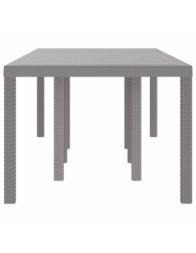 Градинска маса Светлосиво 250 x 100 x 73 см полиратан