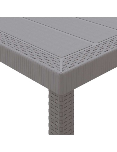 Градинска маса Светлосиво 250 x 100 x 73 см полиратан