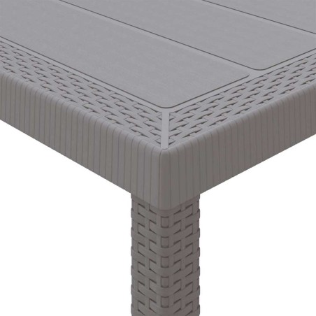 Градинска маса Светлосиво 250 x 100 x 73 см полиратан