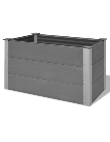 Градинска повдигната леха, WPC, 100x50x54 см, сива