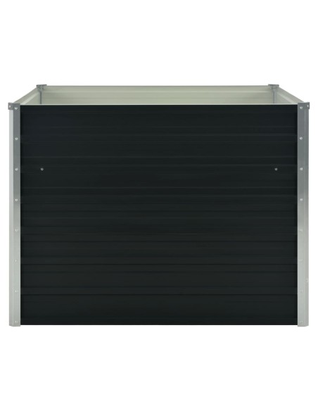 Повдигната леха, антрацит, 100x100x77 см, поцинкована стомана