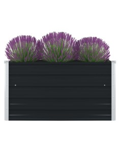 Повдигната леха, 100x100x45 см, поцинкована стомана, антрацит