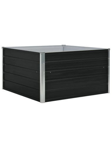 Повдигната леха, 100x100x45 см, поцинкована стомана, антрацит