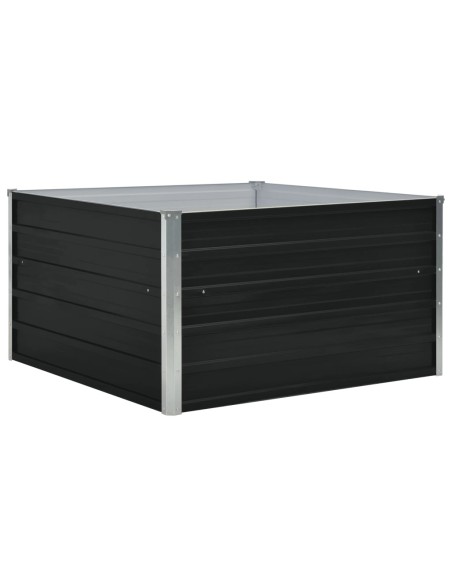 Повдигната леха, 100x100x45 см, поцинкована стомана, антрацит
