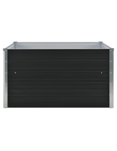 Повдигната леха, 100x100x45 см, поцинкована стомана, антрацит