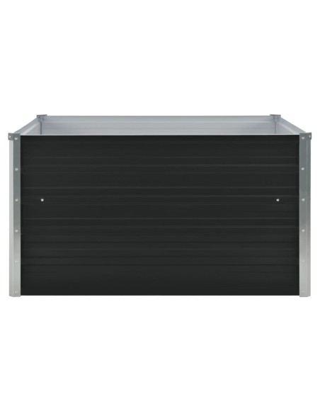 Повдигната леха, 100x100x45 см, поцинкована стомана, антрацит