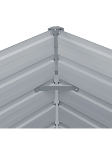 Повдигната леха, 100x100x45 см, поцинкована стомана, антрацит