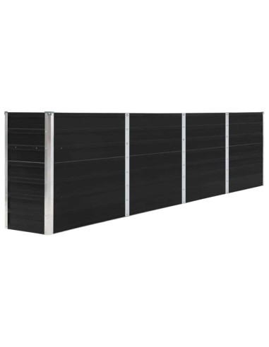 Повдигната леха, 320x40x77 см, поцинкована стомана, антрацит