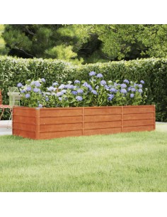 Градинска повдигната леха ръждив 240x80x45 см кортенова стомана
