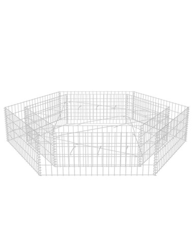 Хексагонален габион повдигната леха, 200x173x40 cм