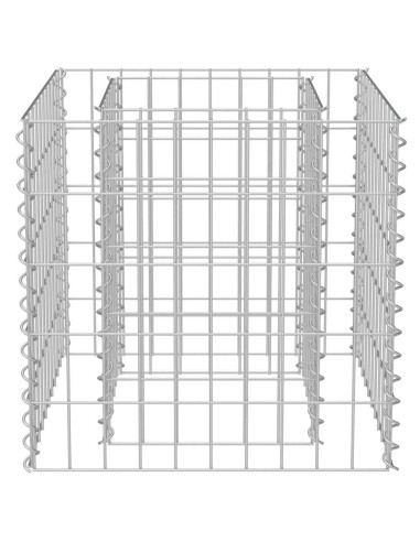 Габион повдигната леха, поцинкована стомана, 50x50x50 cм