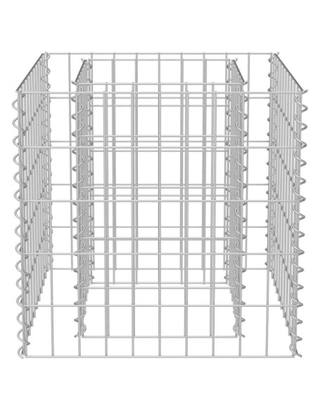 Габион повдигната леха, поцинкована стомана, 50x50x50 cм