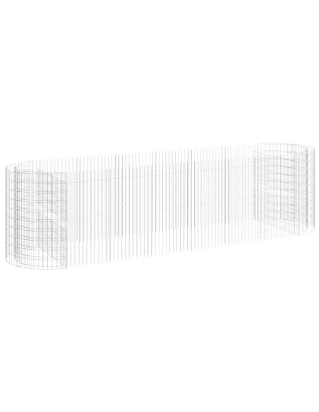 Габион повдигната леха, поцинковано желязо, 400x100x100 cм