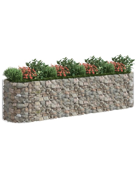 Габион повдигната леха, поцинковано желязо, 400x100x100 cм