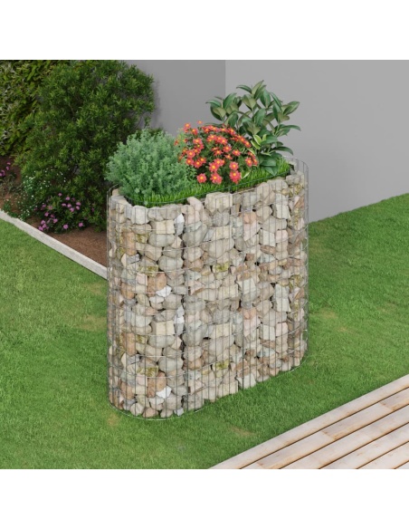 Габион повдигната леха, поцинковано желязо, 120x50x100 cм